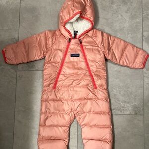 Patagonia Coral Pink Baby Snowsuit NWT